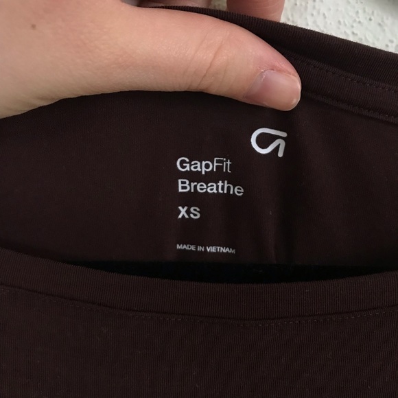 Brown Gap Athletic Tshirt Workout Top Short Sleeve - Picture 5 of 5